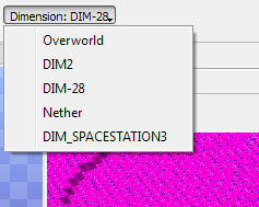 Dimensions menu